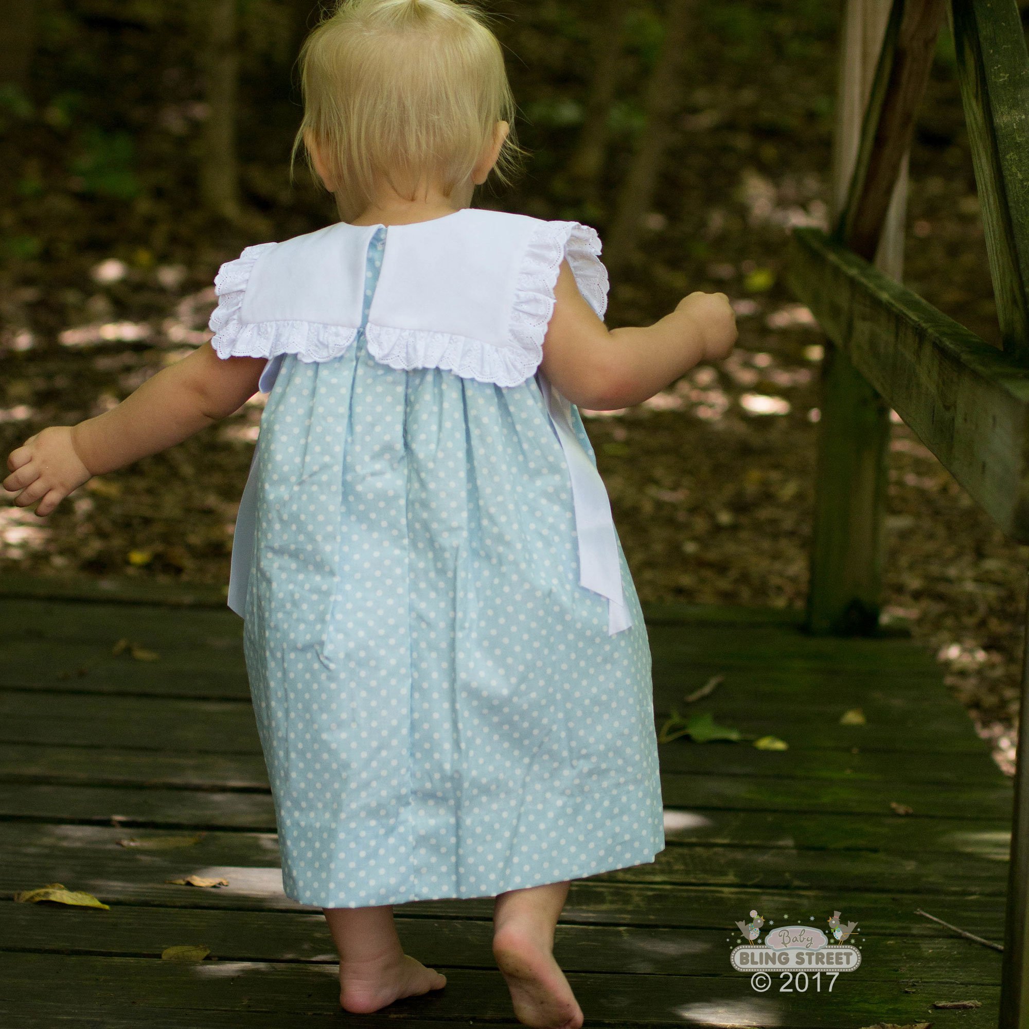 Lé Za Me Easter Dresses Blue Bib Dress
