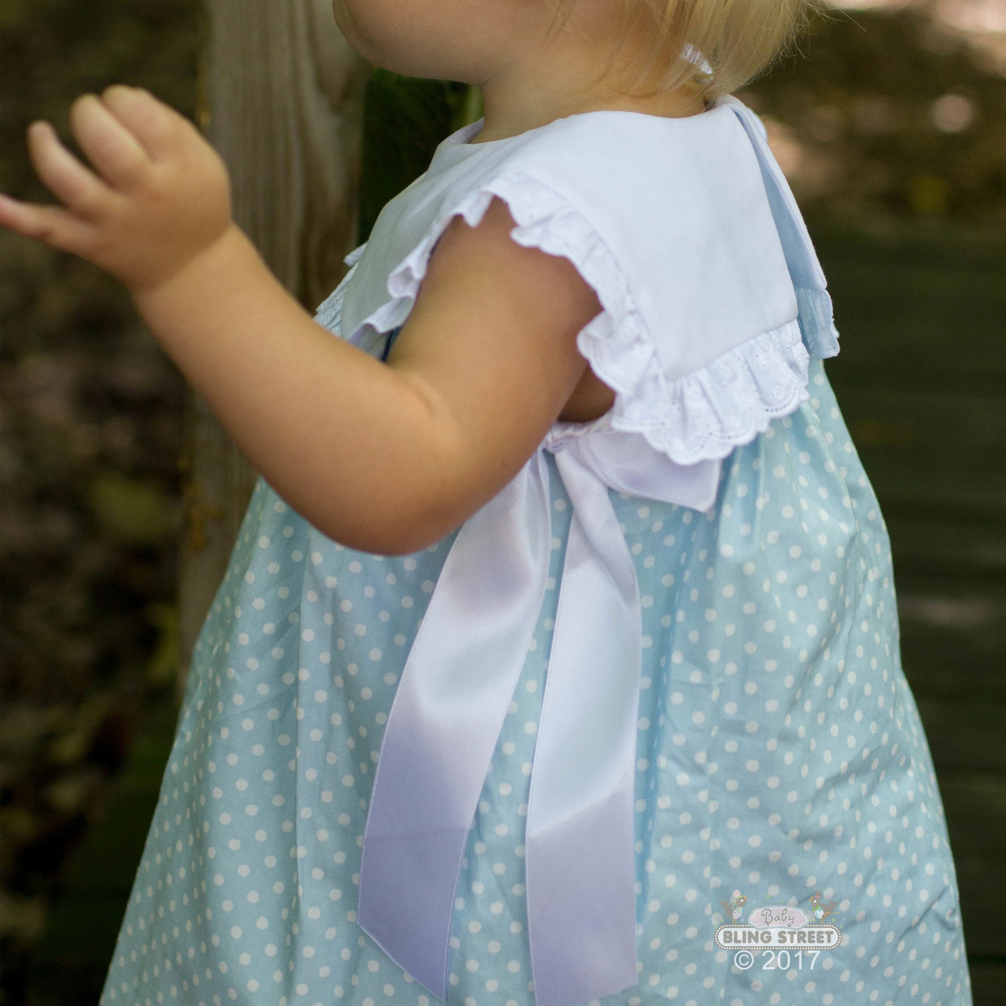 Lé Za Me Easter Dresses Blue Bib Dress