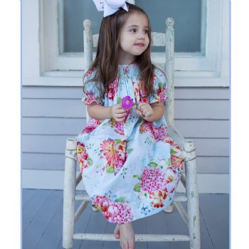 Lé Za Me Spring Bouquets "Sophia" Bishop Dress