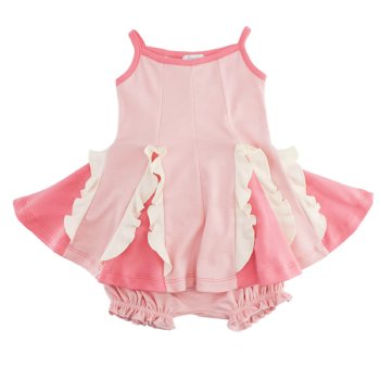 Lemon Loves Layette "Amelia" 2 pc. Baby Twirl Dress in Pink