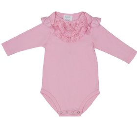 Lemon Loves Layette "Madison" Onesie for Newborn and Baby Girls in Pink