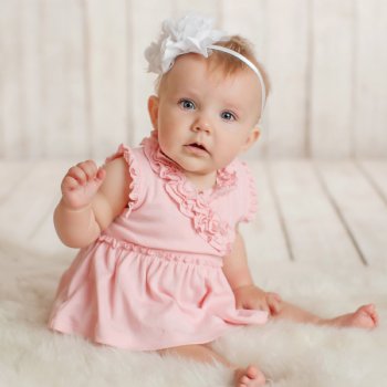 Lemon Loves Layette "Kelsey" Set for Baby Girls in Rose Shadow Pink