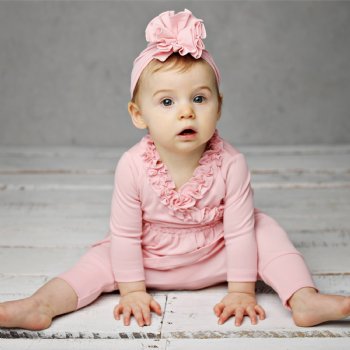 Lemon Loves Layette "Lil Bohemian"  2 Pc. Set for Baby Girls in Pink