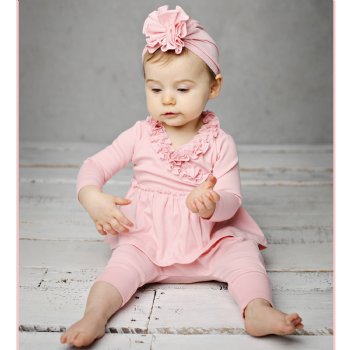 Lemon Loves Layette "Lil Bohemian"  2 Pc. Set for Baby Girls in Pink