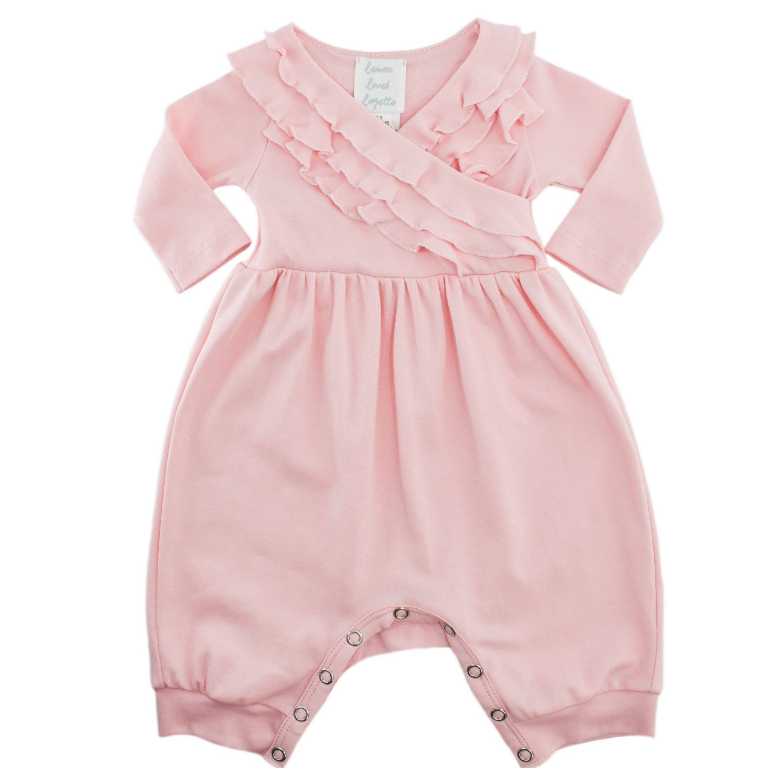 Lemon Loves Layette Newborns and Baby Romper-Elsa-Pink