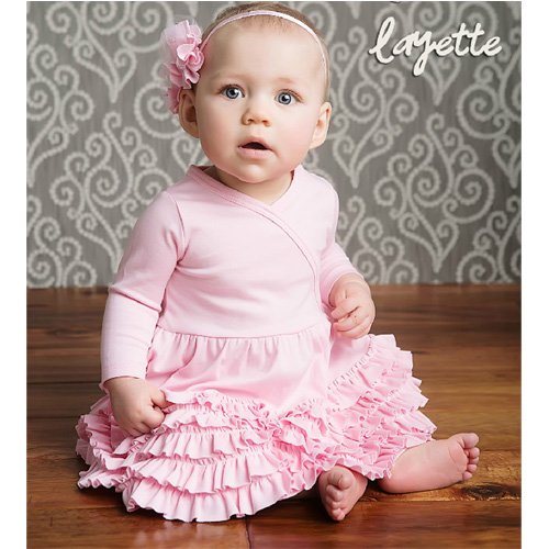 Lemon Loves Layette Jada Dress for Newborns and Baby Girls in Pink