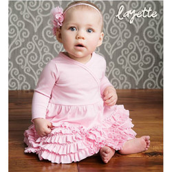 Lemon Loves Layette "Jada" Dress for Newborns and Baby Girls in Pink