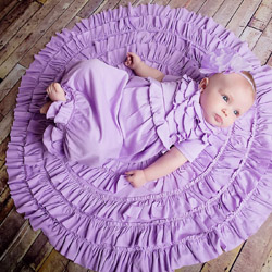 Lemon Loves Layette "Wrap" for Newborn and Baby Girls in Lilac