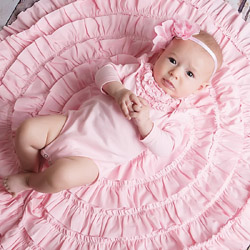 Lemon Loves Layette "Madison" Onesie for Newborn and Baby Girls in Pink