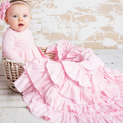 Lemon Loves Layette "Wrap" for Newborn and Baby Girls in Pink