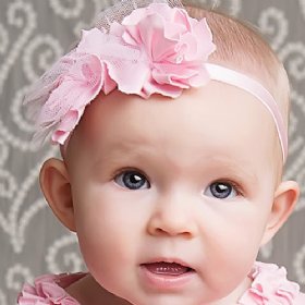 Lemon Loves Layette "Madison" Onesie for Newborn and Baby Girls in Pink