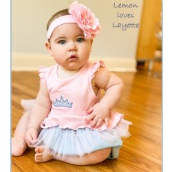 Lemon Loves Layette Princess Bubble Dress for Baby Girls 