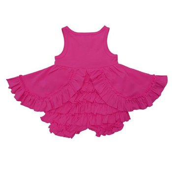Lemon Loves Layette "Calla" Dress for Baby Girls in Hot Pink