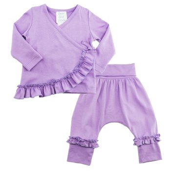 Lemon Loves Layette Adley 2 Pc. Set for Baby Girls in Sheer Lilac