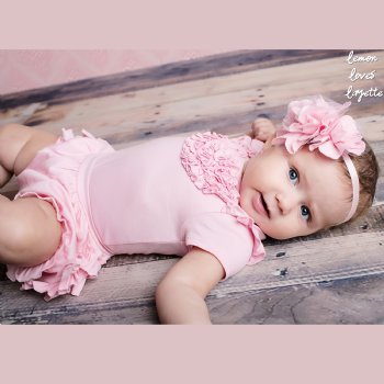 Lemon Loves Layette "Bonnie Bloomers" for Baby Girls in Pink