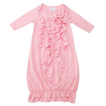 Lemon Loves Layette "Angel" Newborn Gown for Baby Girls in Pink