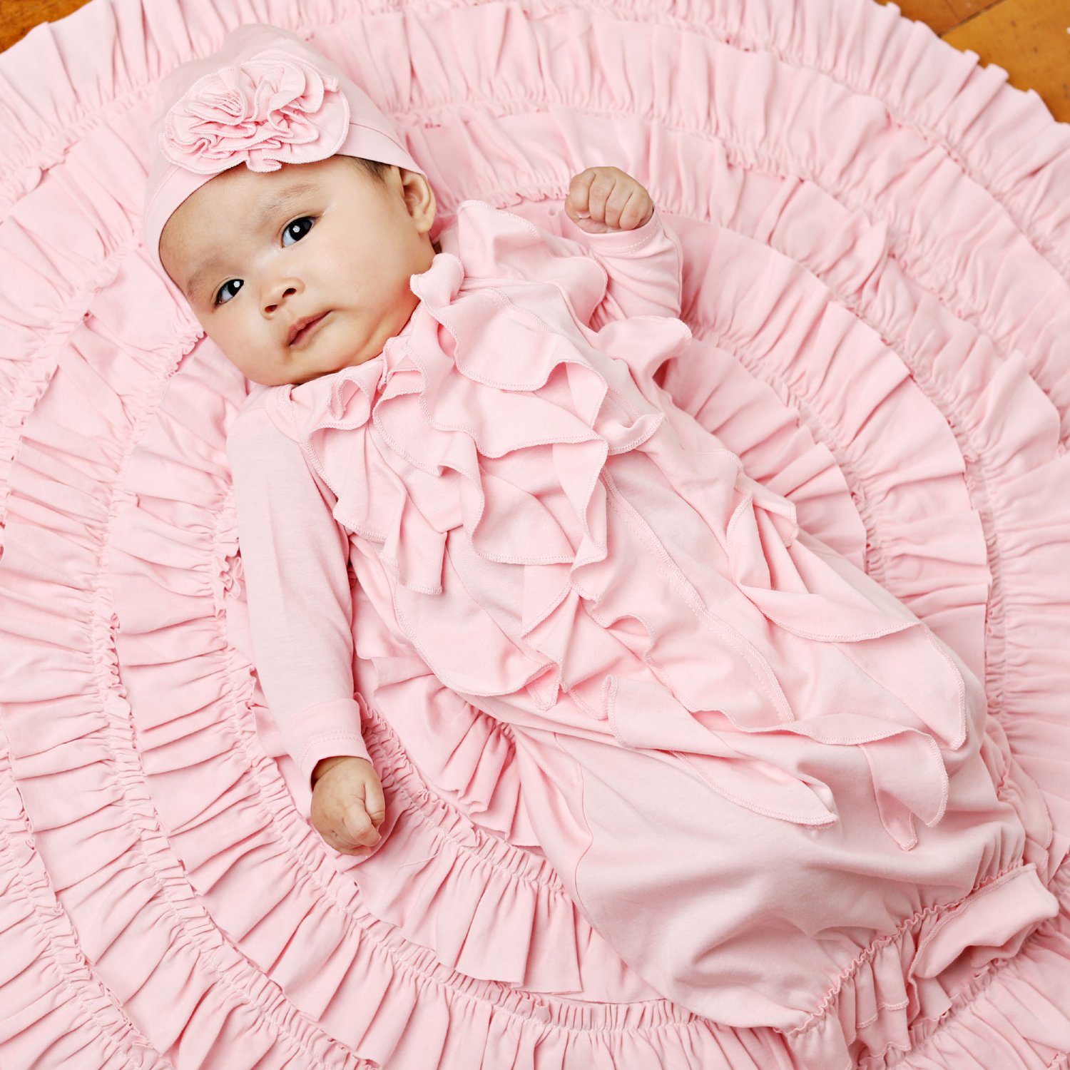 pink newborn gown