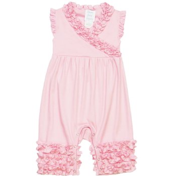 Lemon Loves Layette "Ava" Romper for Baby Girls in Pink