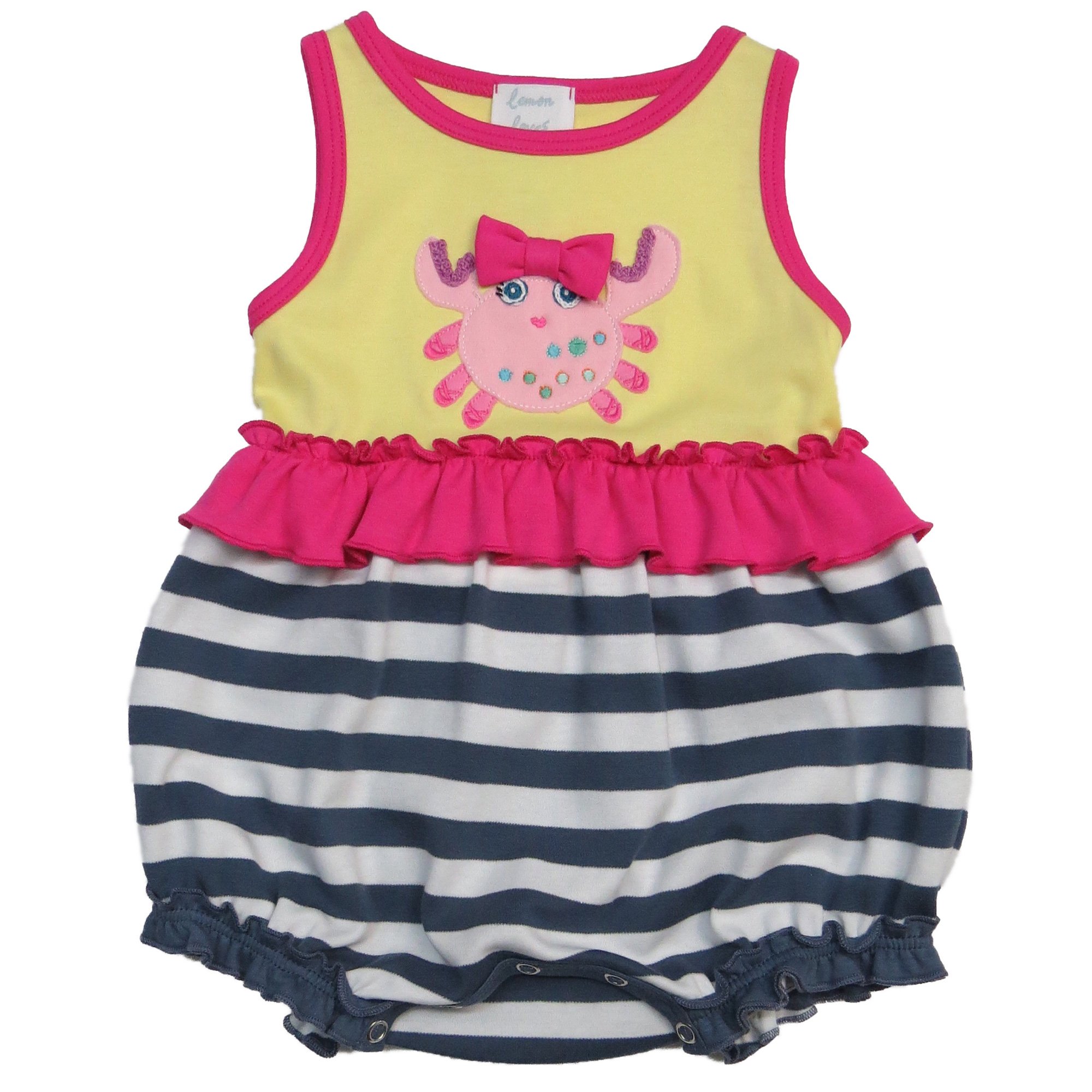 Lemon Loves Layette Sideways Ballet Bubble Romper for Newborn and Baby