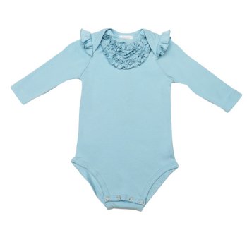 Lemon Loves Layette "Madison" Onesie for Newborn and Baby Girls in Cinderella Blue