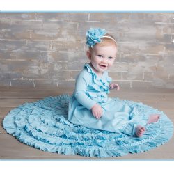 Lemon Loves Layette "Wrap" for Newborn and Baby Girls in Cinderella Blue