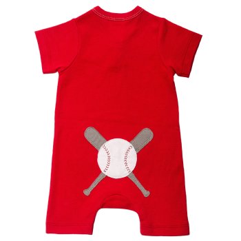 Lemon Loves Layette "Batter Up!" Romper for Baby Boys