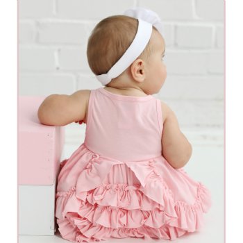 Lemon Loves Layette "Calla" Dress for Baby Girls in Pink