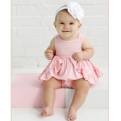 Lemon Loves Layette "Calla" Dress for Baby Girls in Pink