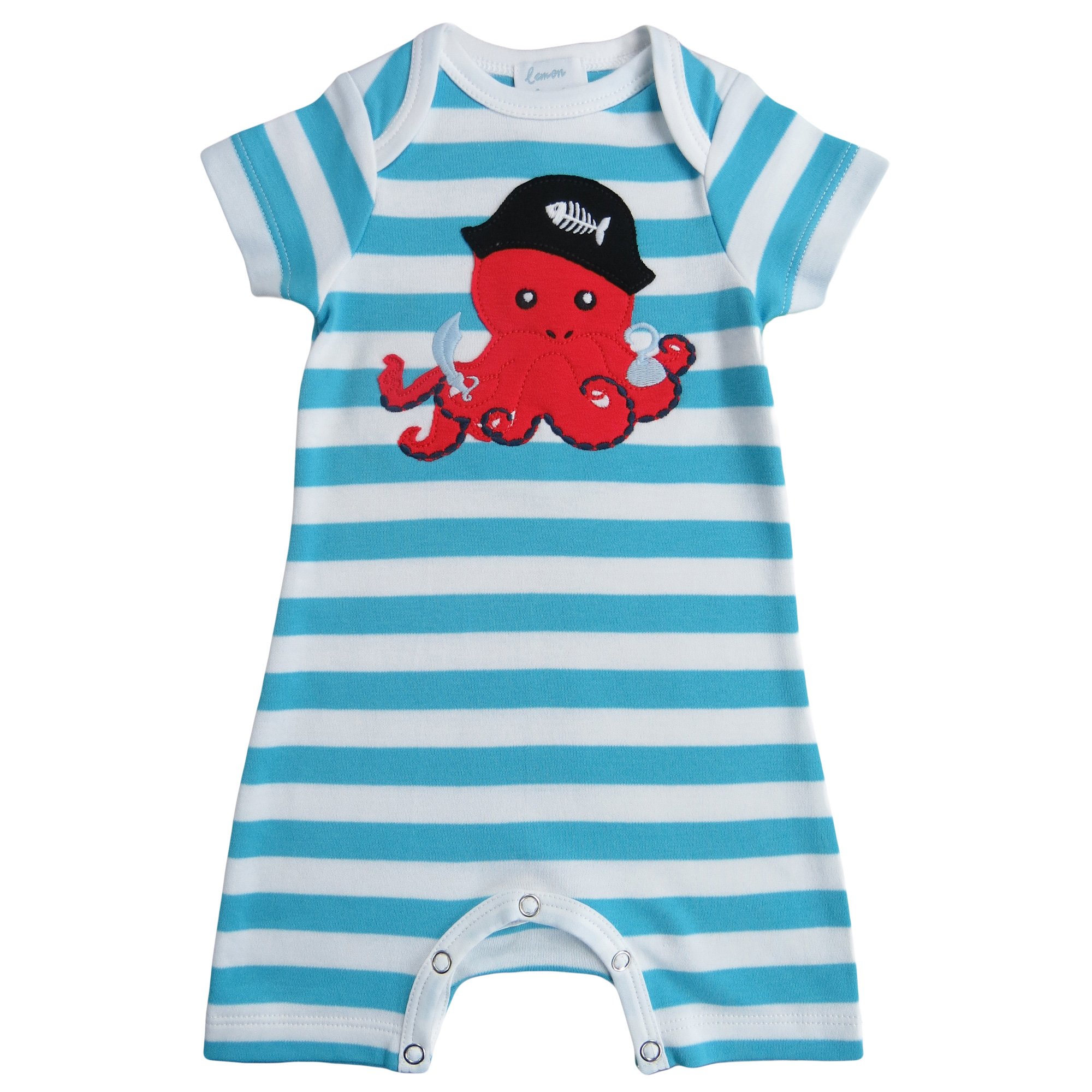 Lemon Loves Layette Captain Octopus Romper for Baby Boys
