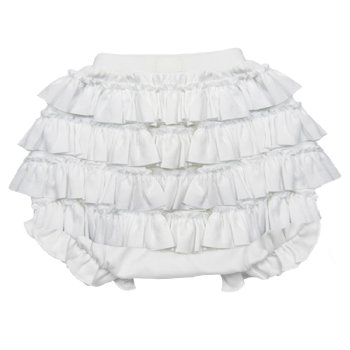 Lemon Loves Layette "Bonnie Bloomers" for Baby Girls in White