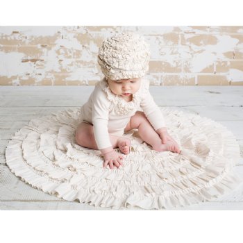 Lemon Loves Layette "Wrap" for Newborn and Baby Girls in Eggnog Beige