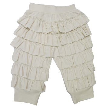 Lemon Loves Layette "Ella" Pants for Newborn and Baby Girls in Eggnog Beige