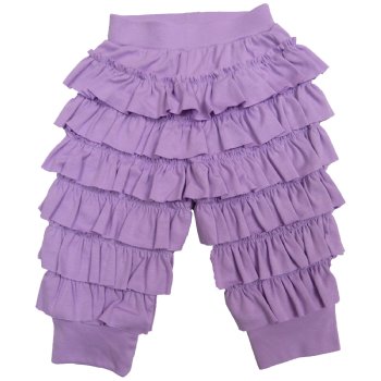 Lemon Loves Layette "Ella" Ruffled Pants for Baby Girls in Lilac