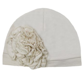 Lemon Loves Layette "Bijou" Hat for Newborn and Baby Girls in Eggnog Beige