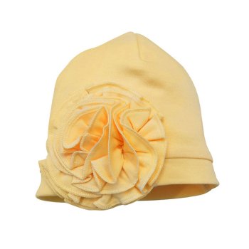 Lemon Loves Layette "Bijou" Hat for Newborn and Baby Girls in Butter Yellow