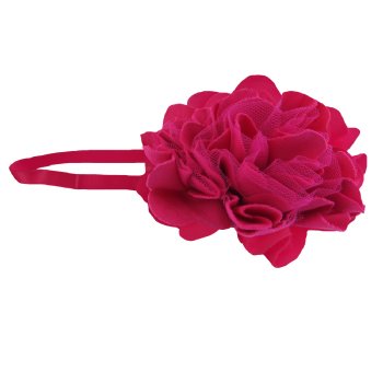 Lemon Loves Layette "Rose" Headband for Baby Girls and Toddlers in Hot Pink