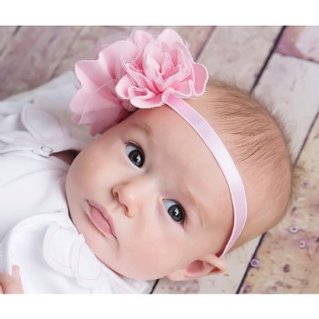 Lemon Loves Layette "Julia" Newborn Gown for Baby Girls in Pink