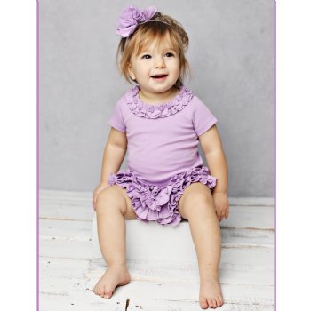 Lemon Loves Layette "Daisy" Onesie for Baby Girls in Lilac