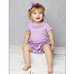 Lemon Loves Layette "Daisy" Onesie for Baby Girls in Lilac