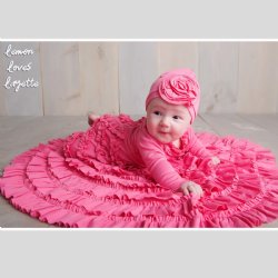 Lemon Loves Layette "Wrap" for Newborn and Baby Girls in Pink Lemonade