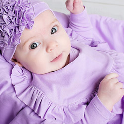 Lemon Loves Layette "Rubie" Bib in Lilac