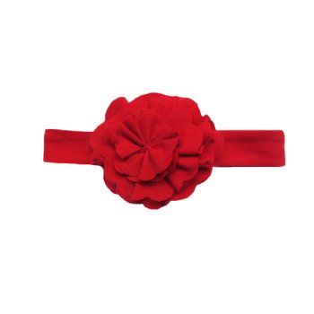 Lemon Loves Layette "Lily Pad" Headband for Baby Girls in True Red