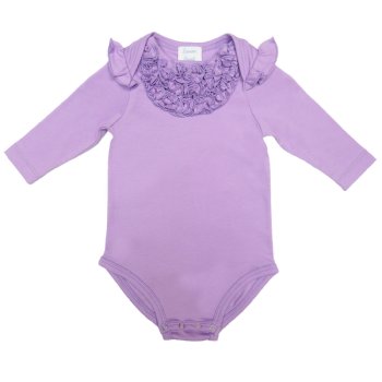 Lemon Loves Layette "Madison" Onesie for Newborn and Baby Girls in Lilac