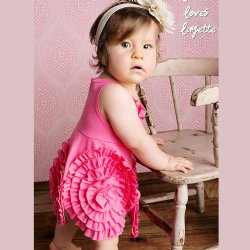 Lemon Loves Layette "Marigold" Baby Dress in Pink