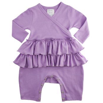 Lemon Loves Layette Romper for Newborns and Baby Girls in Lilac-Maya