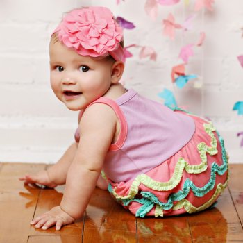 Lemon Loves Layette "Mermaid's Wave" Bubble for Baby Girls 