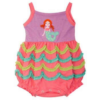 Lemon Loves Layette "Mermaid's Wave" Bubble for Baby Girls 