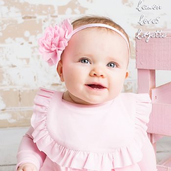 Lemon Loves Layette "Rubie" Bib in Pink