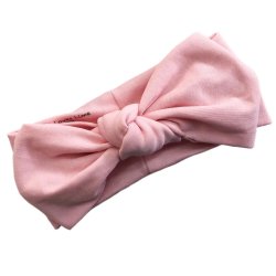 Lemon Loves Layette "Bow" Headband for Baby Girls in Rose Shadow Pink