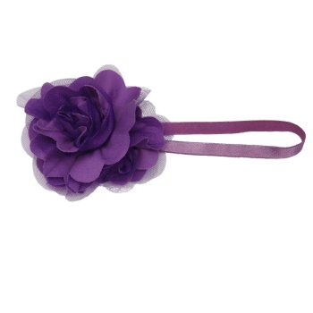 Lemon Loves Layette "Rose" Headband for Baby Girls in Amethyst